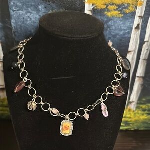 special Silver and Pink Necklace Jewelry